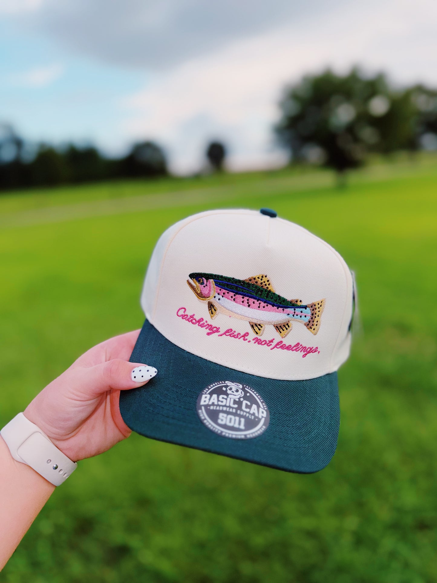 Catching Fish Not Feelings Trucker Hat