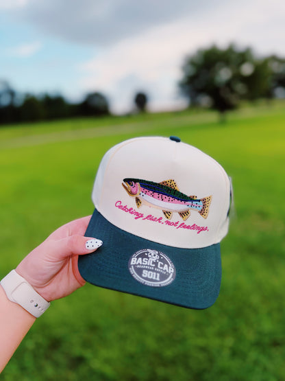 Catching Fish Not Feelings Trucker Hat