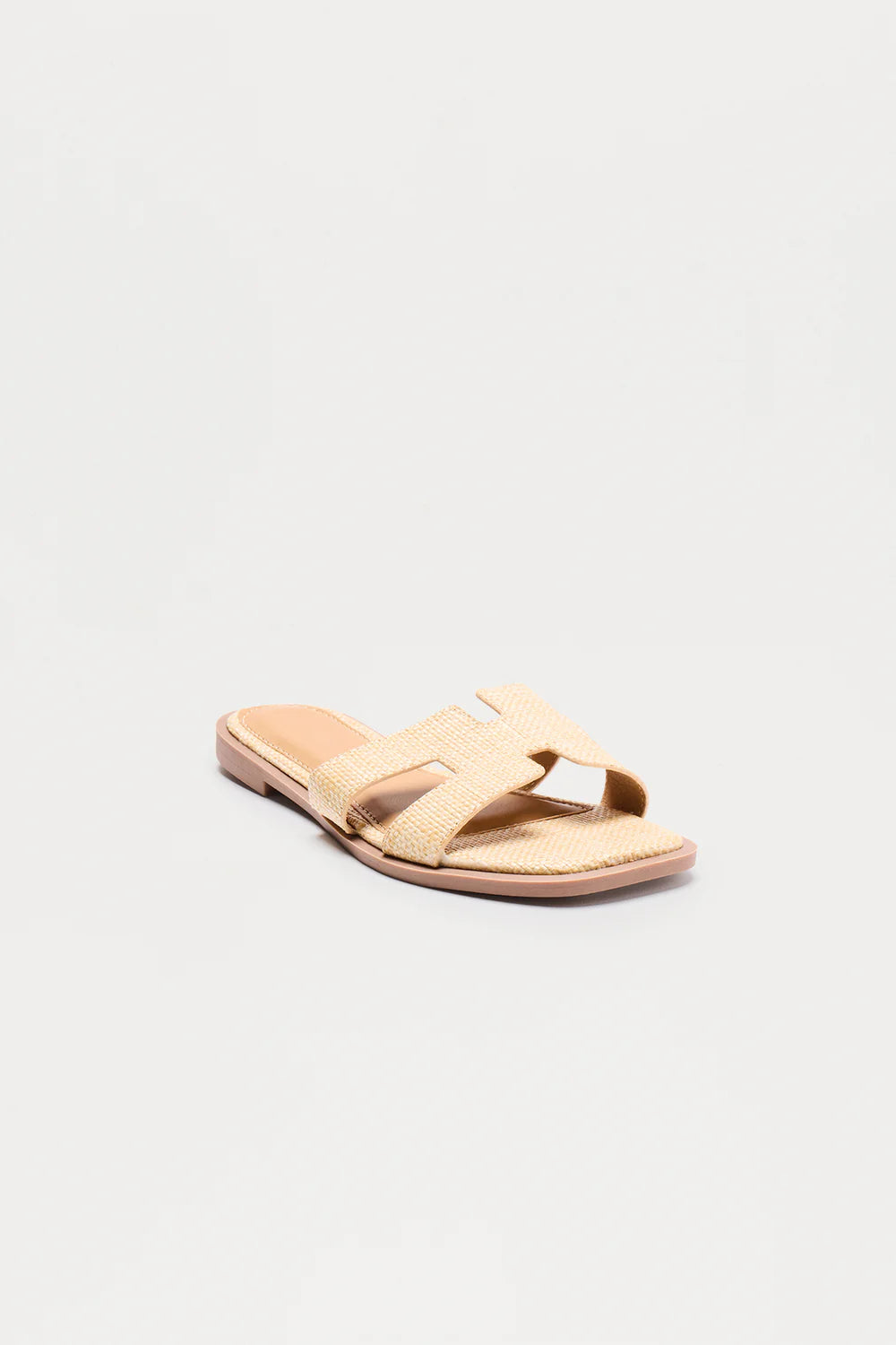 Chic Square Toe Slide on Flat