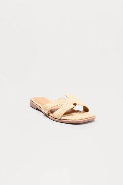 Chic Square Toe Slide on Flat