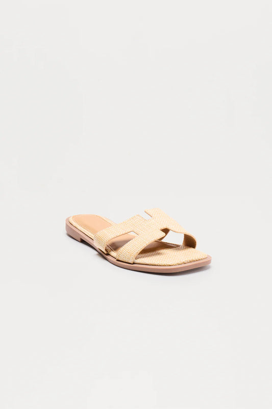 Chic Square Toe Slide on Flat