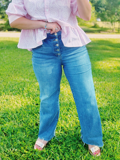 High Rise 90's Flare Jeans