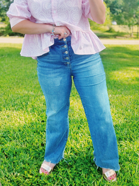 High Rise 90's Flare Jeans