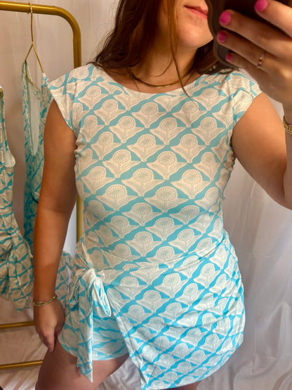 The Isla Blue Wrap Dress