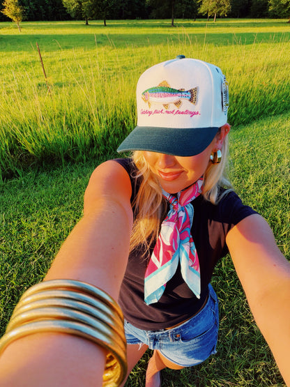 Catching Fish Not Feelings Trucker Hat