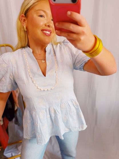 Louise's Blue Sky Blouse