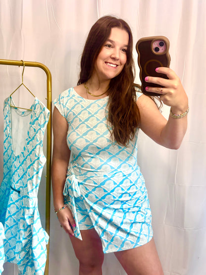 The Isla Blue Wrap Dress