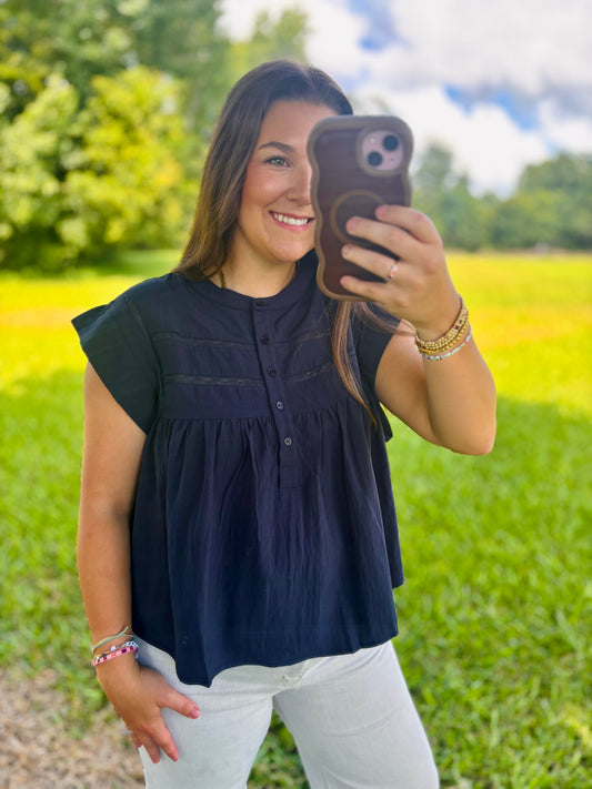 Jean's Navy Top