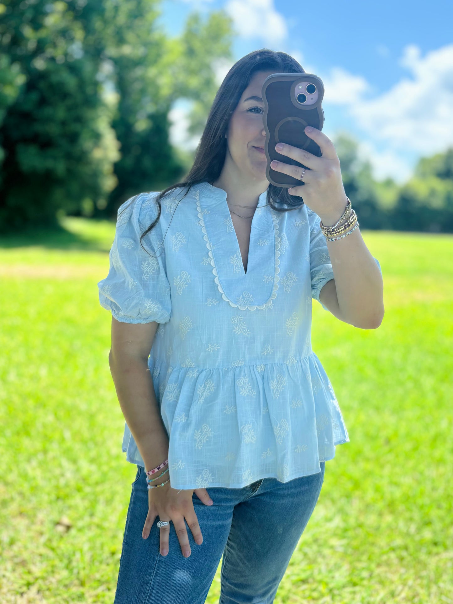 Louise's Blue Sky Blouse