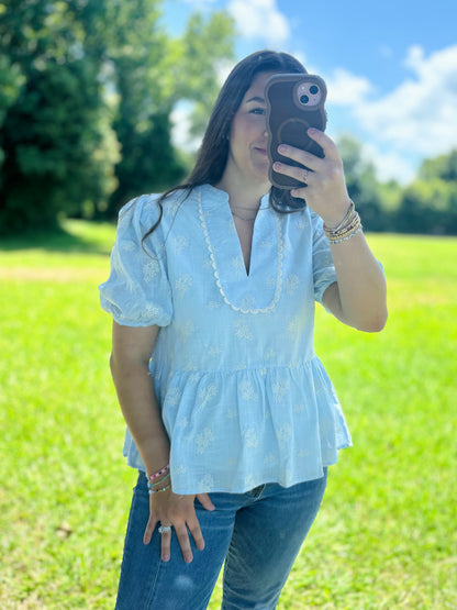 Louise's Blue Sky Blouse