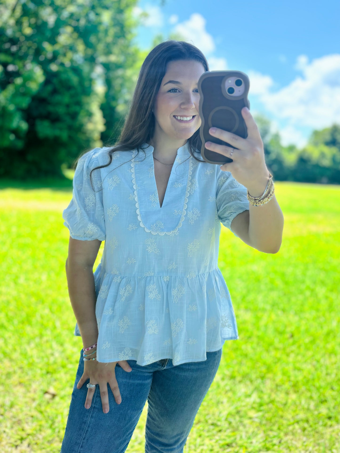 Louise's Blue Sky Blouse