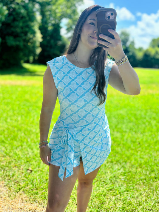 The Isla Blue Wrap Dress